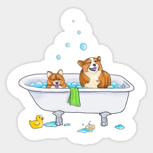 Corgis x 2 Sticker